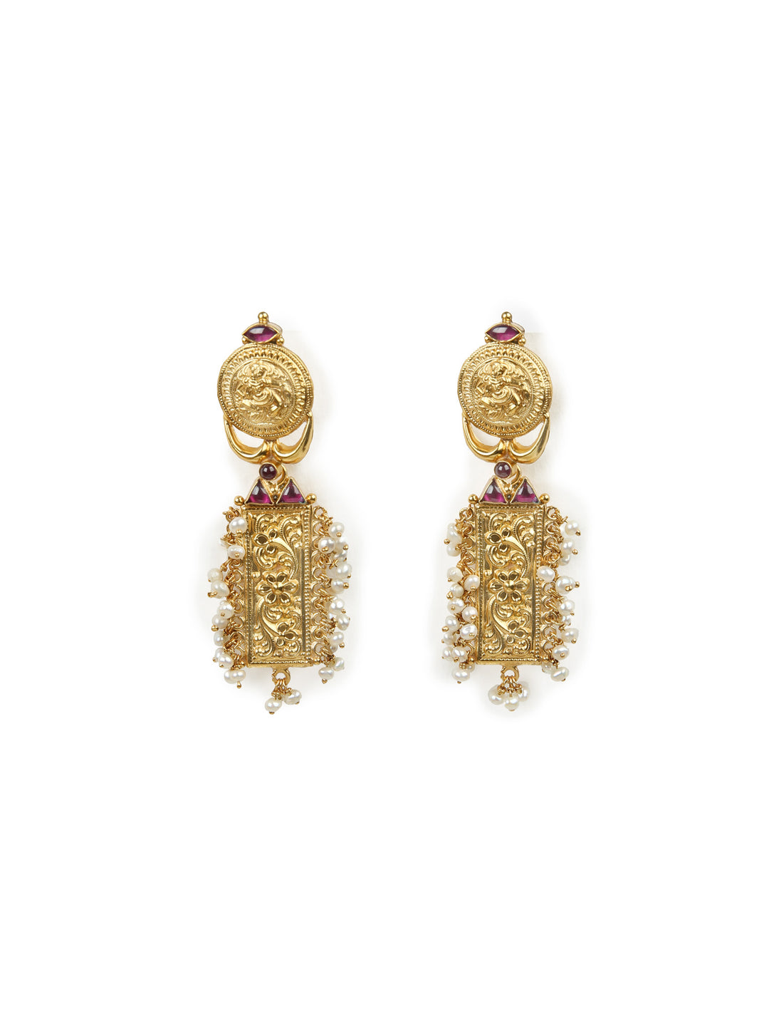 Yagavi Earring - 925 silver gold polish