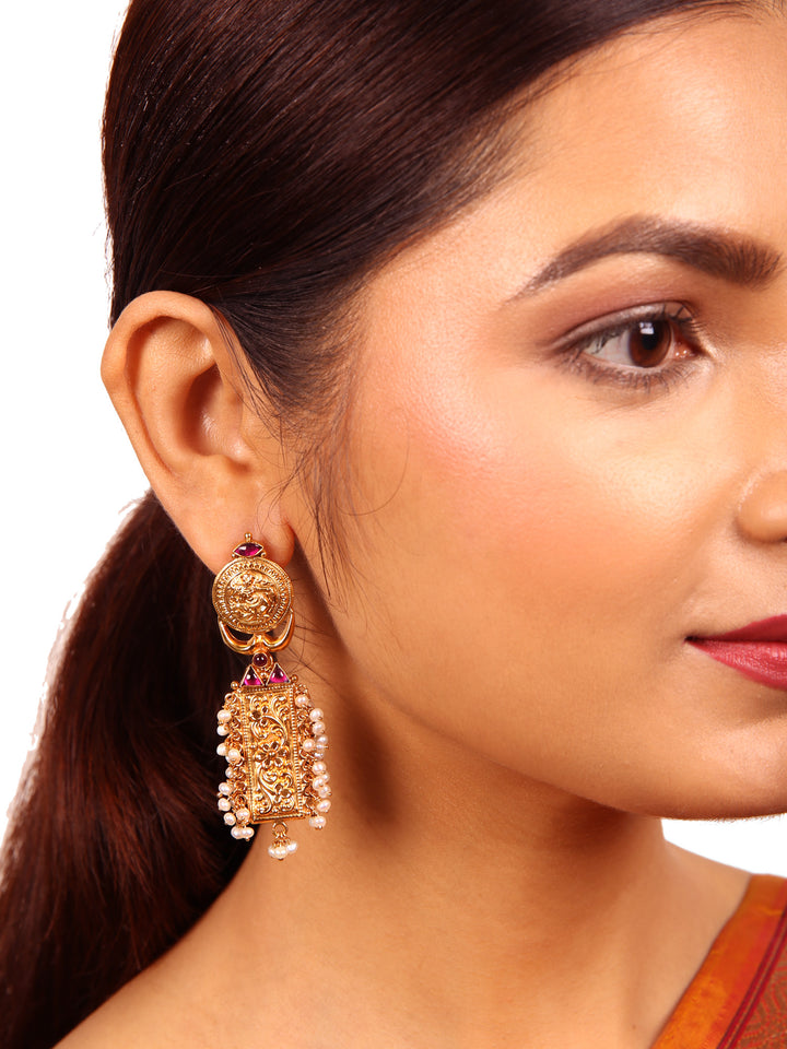 Yagavi Earring - 925 silver gold polish