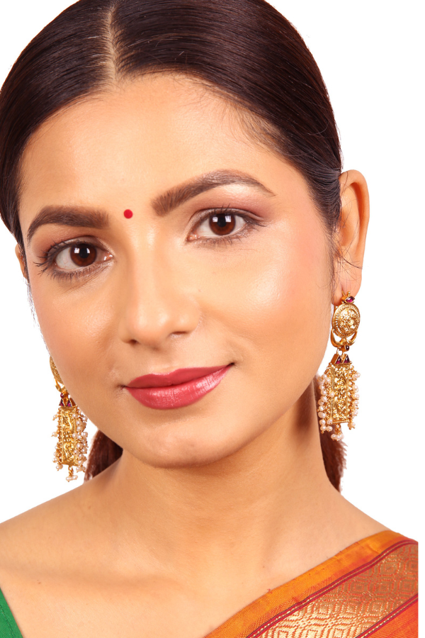 Yagavi Earring - 925 silver gold polish