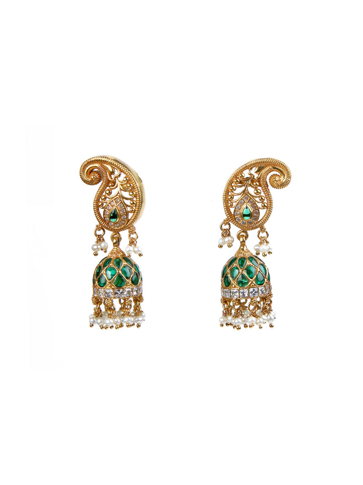 Yara Jhumka Earring - 925 silver gold polish