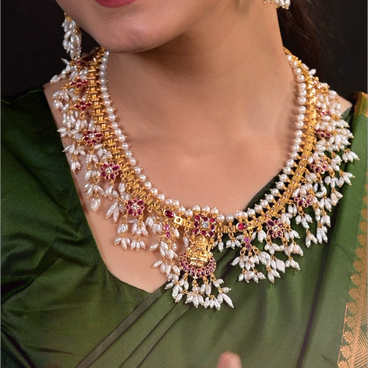 Yatika Guttapusalu necklace - 925 silver gold polish