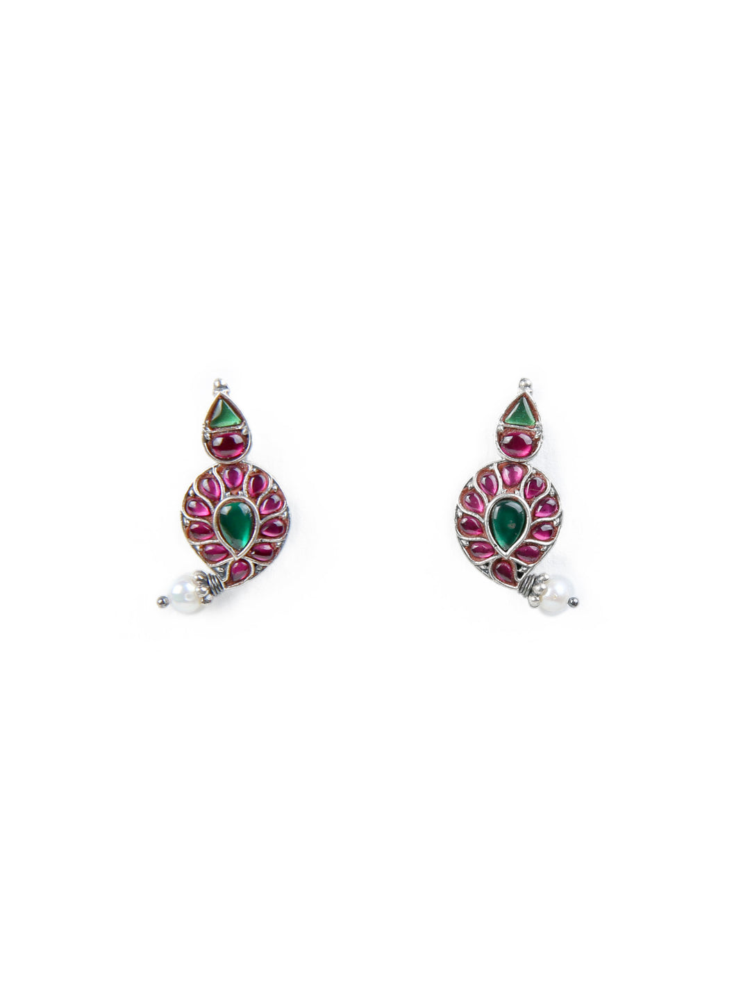 Yura Stud - 925 silver oxidized - Earrings