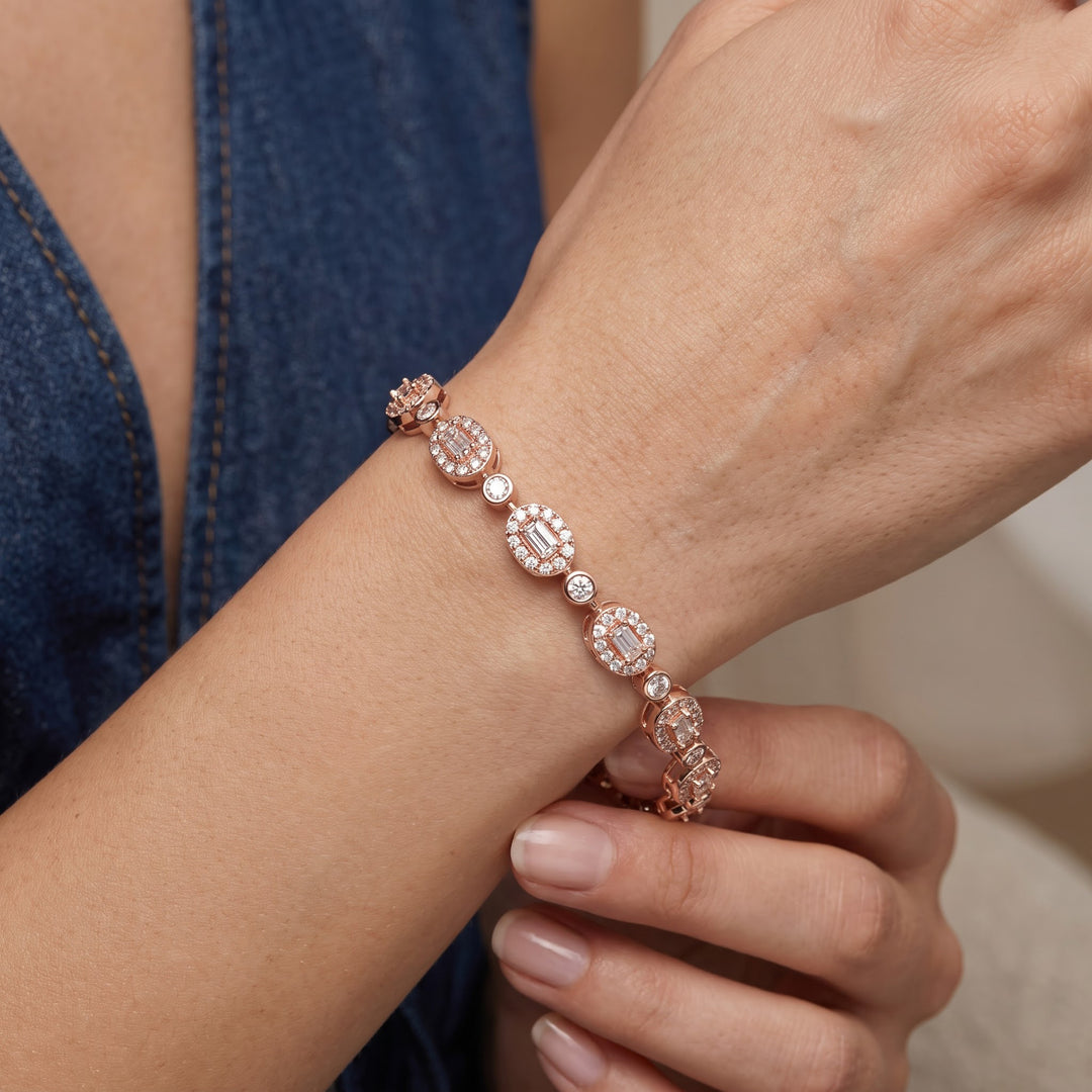 Alma Oval Silver Bracelet