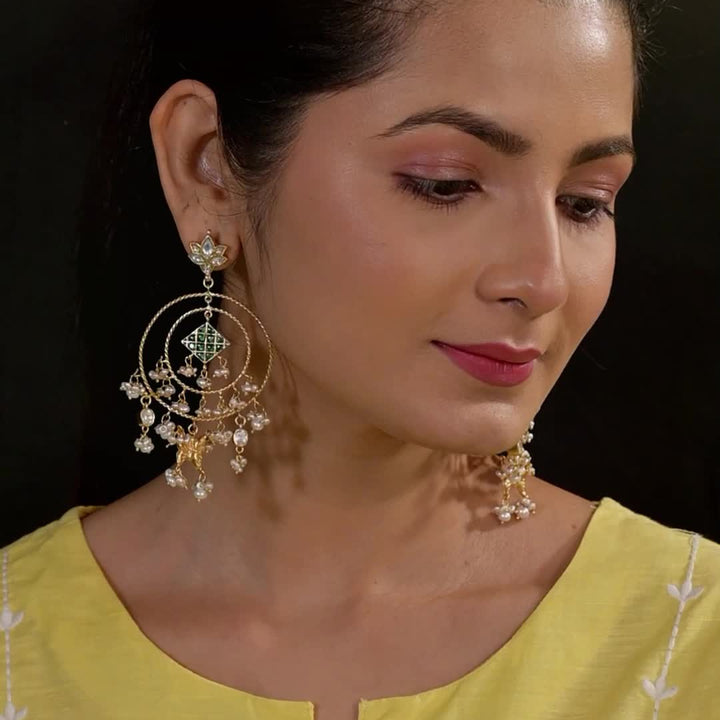 Ujjaini contemporary 925 silver earring