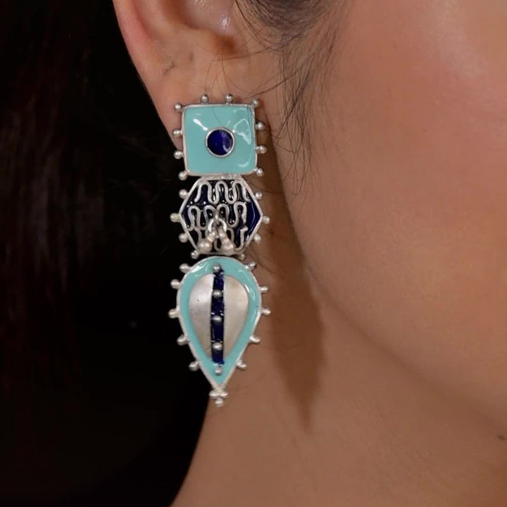 Imara contemporary 925 silver earring