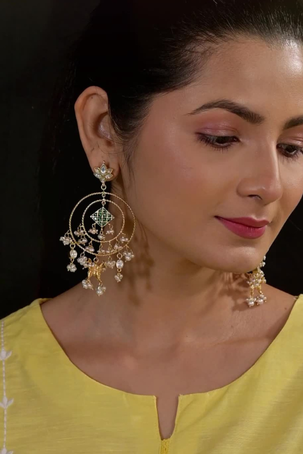 Ujjaini contemporary 925 silver earring