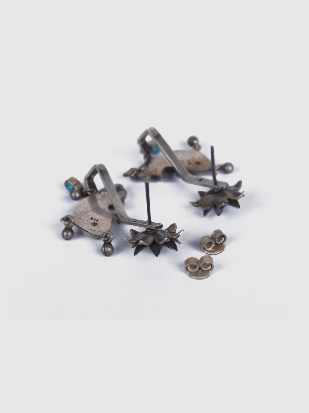 Jagrati contemporary oxidized 925 silver Earring