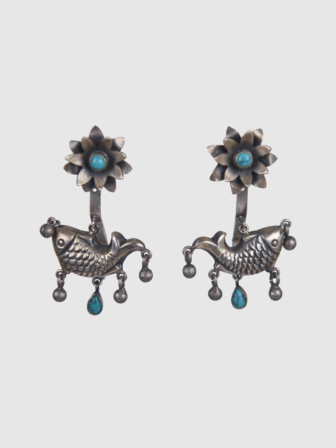 Jagrati contemporary oxidized 925 silver Earring