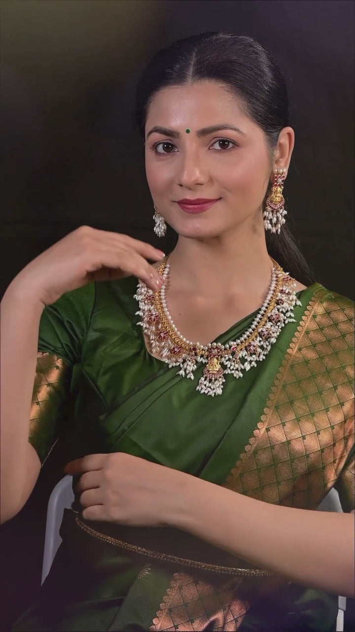 Yatika Guttapusalu necklace - 925 silver gold polish