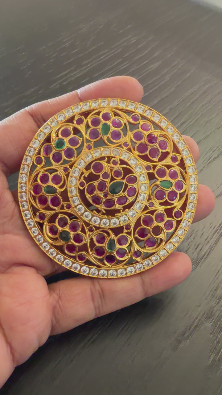 Annam Pendant - 925 Silver Gold Polish