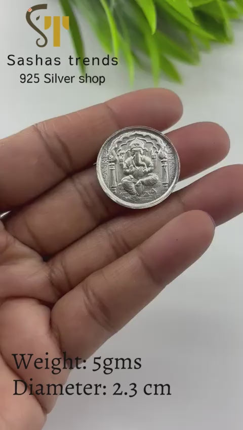 999 Pure silver 5 Gram Ganesh Coin