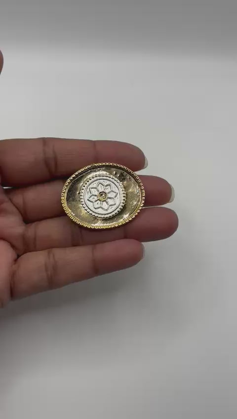925 Silver dual-tone Bajot / Chowki