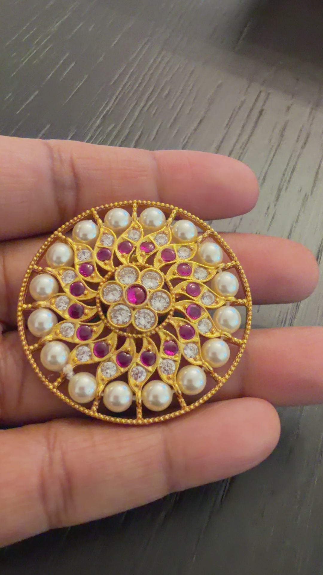 Pearl Jada billa, Rakodi or Pendant - 925 Silver Gold Polish