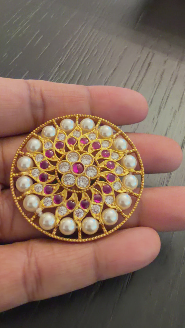 Pearl Jada billa, Rakodi or Pendant - 925 Silver Gold Polish