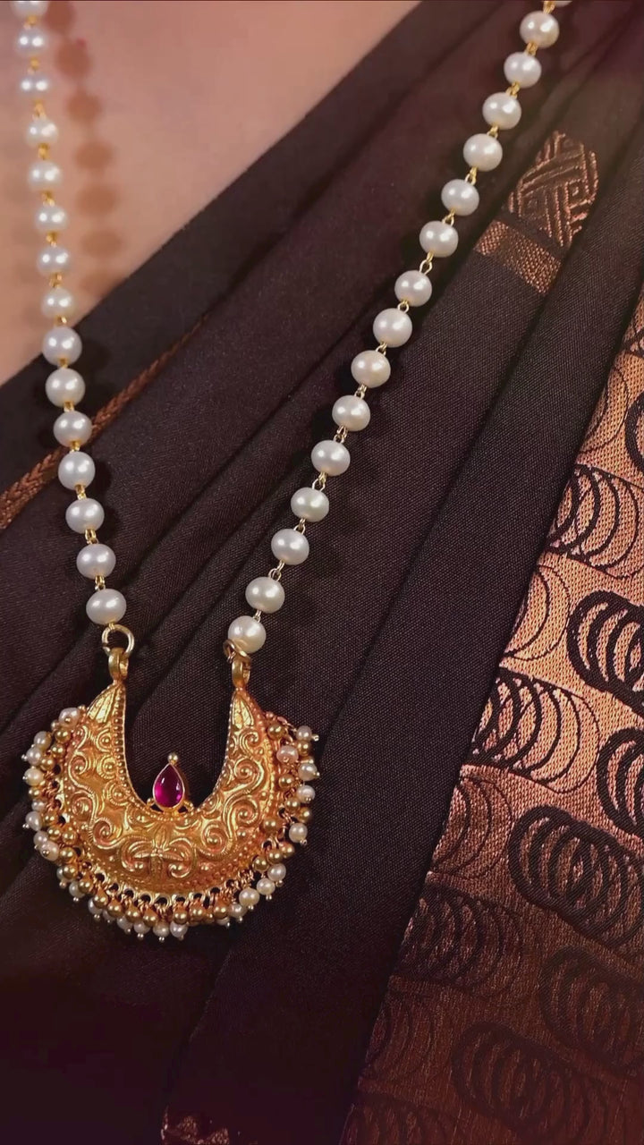 Unnati Necklace-925 silver gold polish