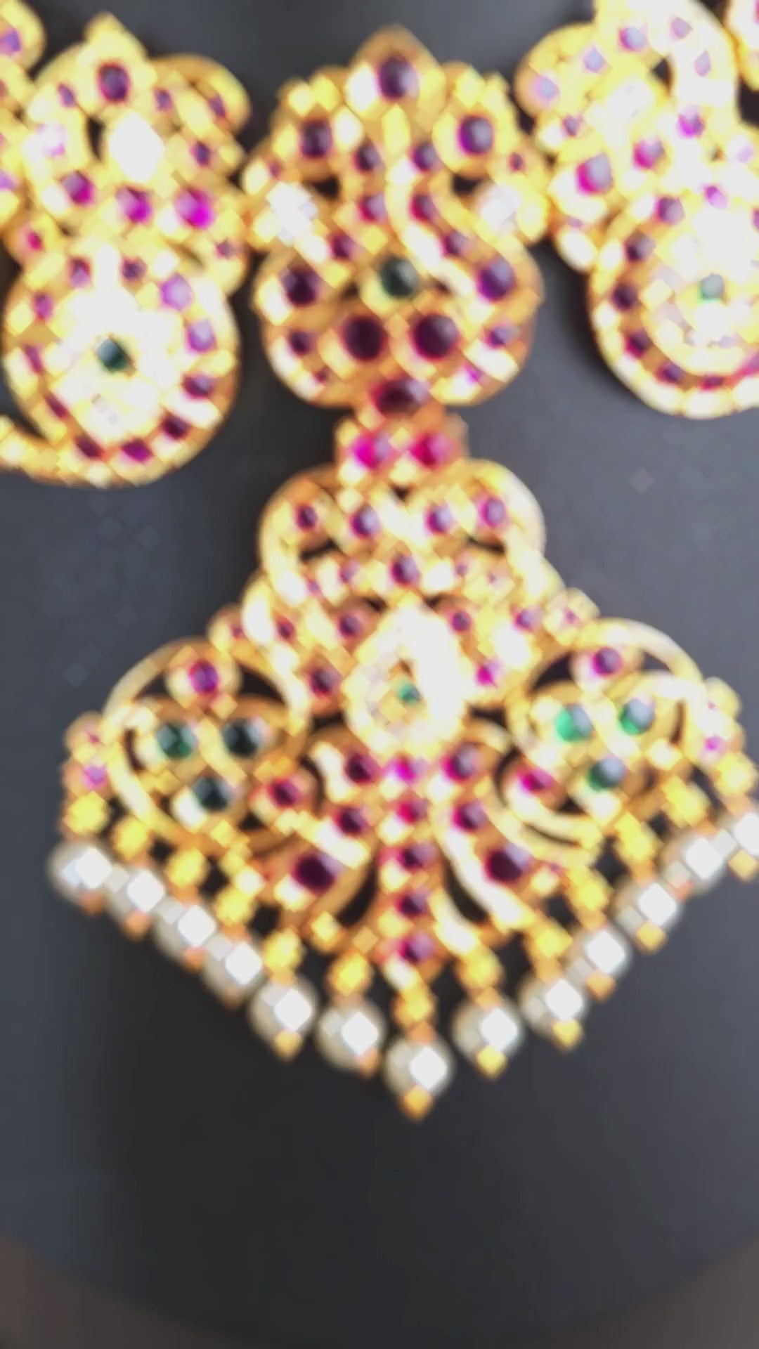 Annam Mango Short Necklace Bharatanatyam Jewelry - 925 silver Gold plated