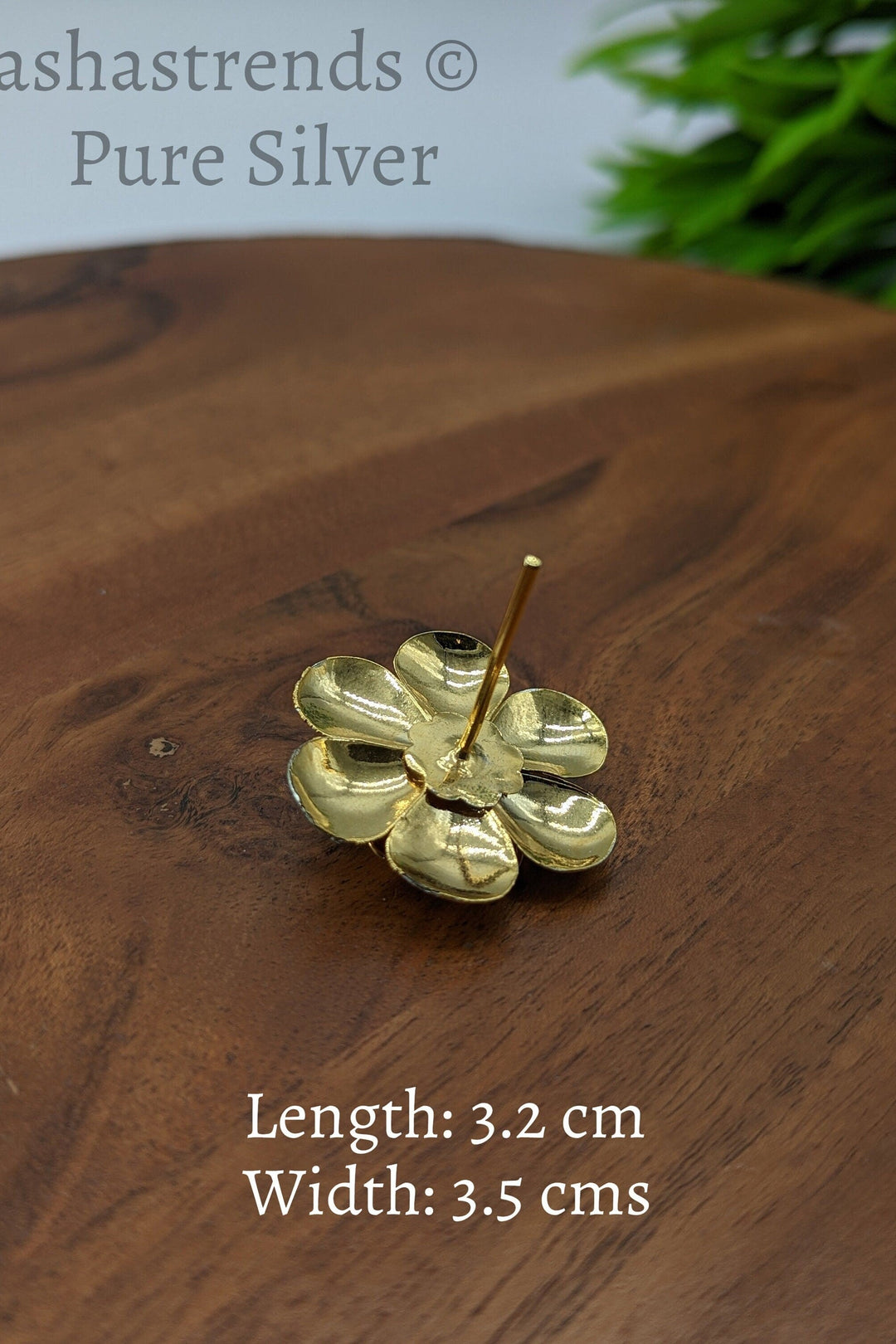 925 Silver pooja flower- gold and silver 2 layered flower -Silver Pooja Items for Home, Return Gift for Navarathri, Wedding, & Housewarming