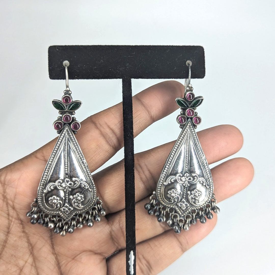 Danya Hook Earring - 925 oxidized silver