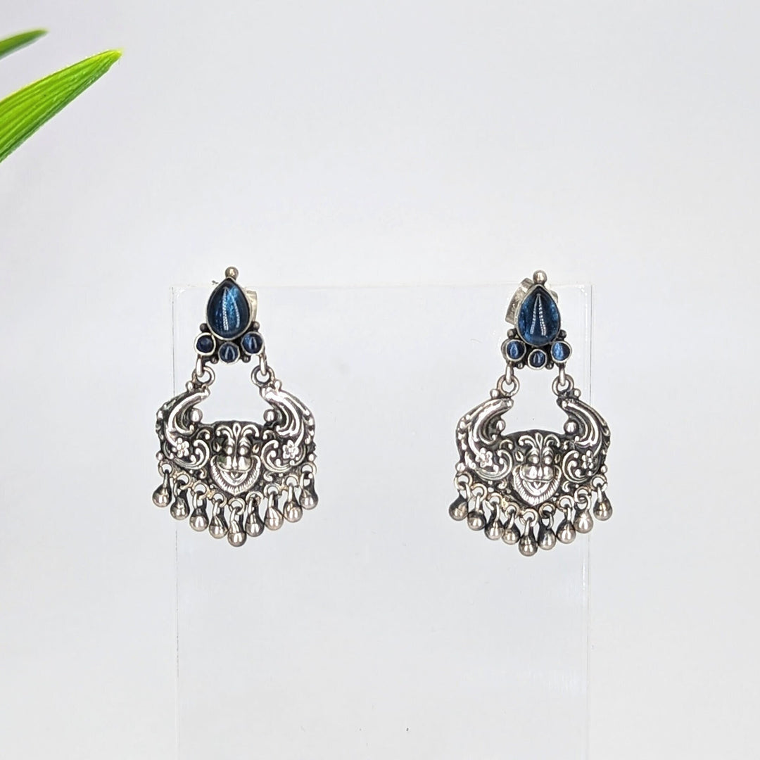 Poshika Simhamura Earring - 925 oxidized silver