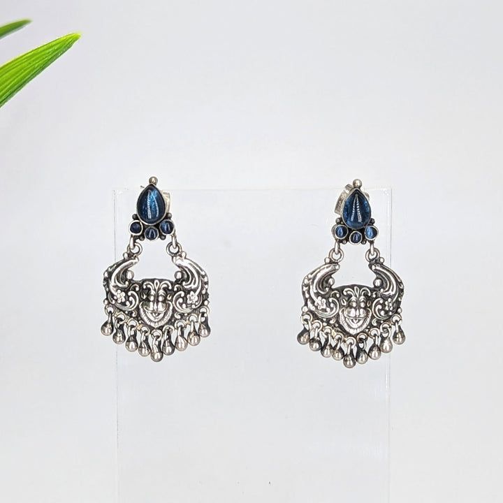 Poshika Simhamura Earring - 925 oxidized silver