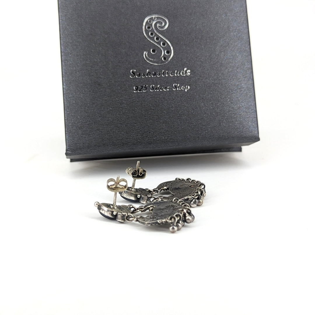 Poshika Simhamura Earring - 925 oxidized silver