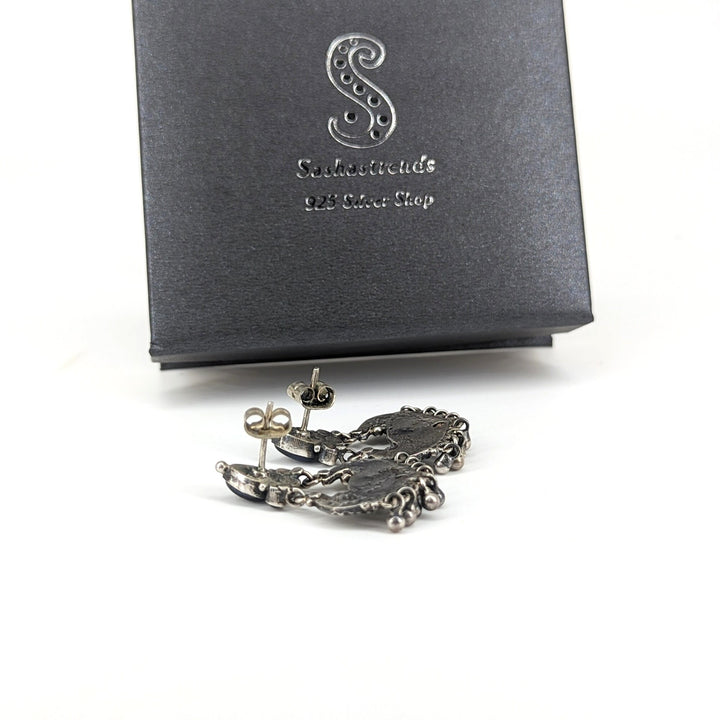Poshika Simhamura Earring - 925 oxidized silver