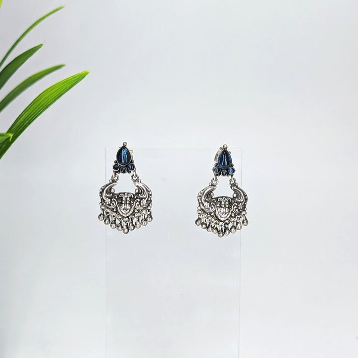 Poshika Simhamura Earring - 925 oxidized silver