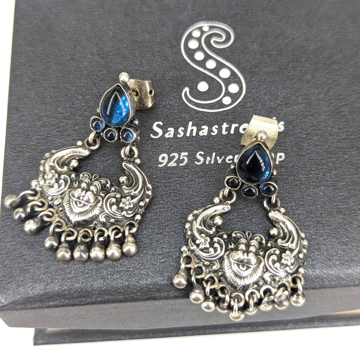 Poshika Simhamura Earring - 925 oxidized silver
