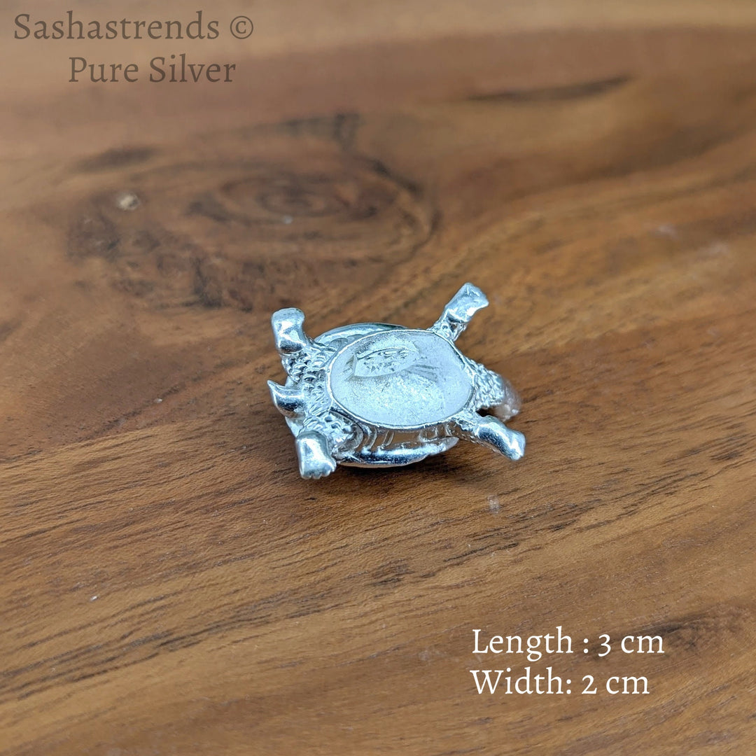 Pure silver tortoise - silver gift items- silver pooja items for home, return gift for navarathri, wedding and housewarming