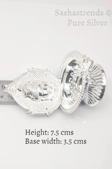 Silver Amman lamp- 925 silver gift items- silver pooja items for home, return gift for Navaratri, wedding and housewarming