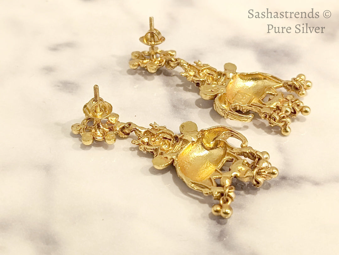 Veda Earring - 925 silver gold polish