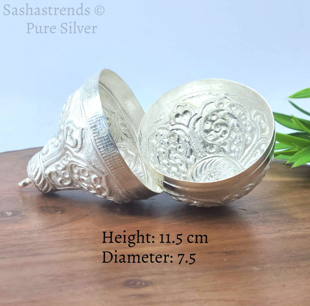 Pure silver coconut -pure silver gift items- return gift for navarathri, wedding & housewarming