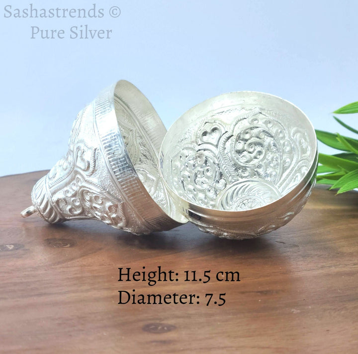 Pure silver coconut -pure silver gift items- return gift for navarathri, wedding & housewarming