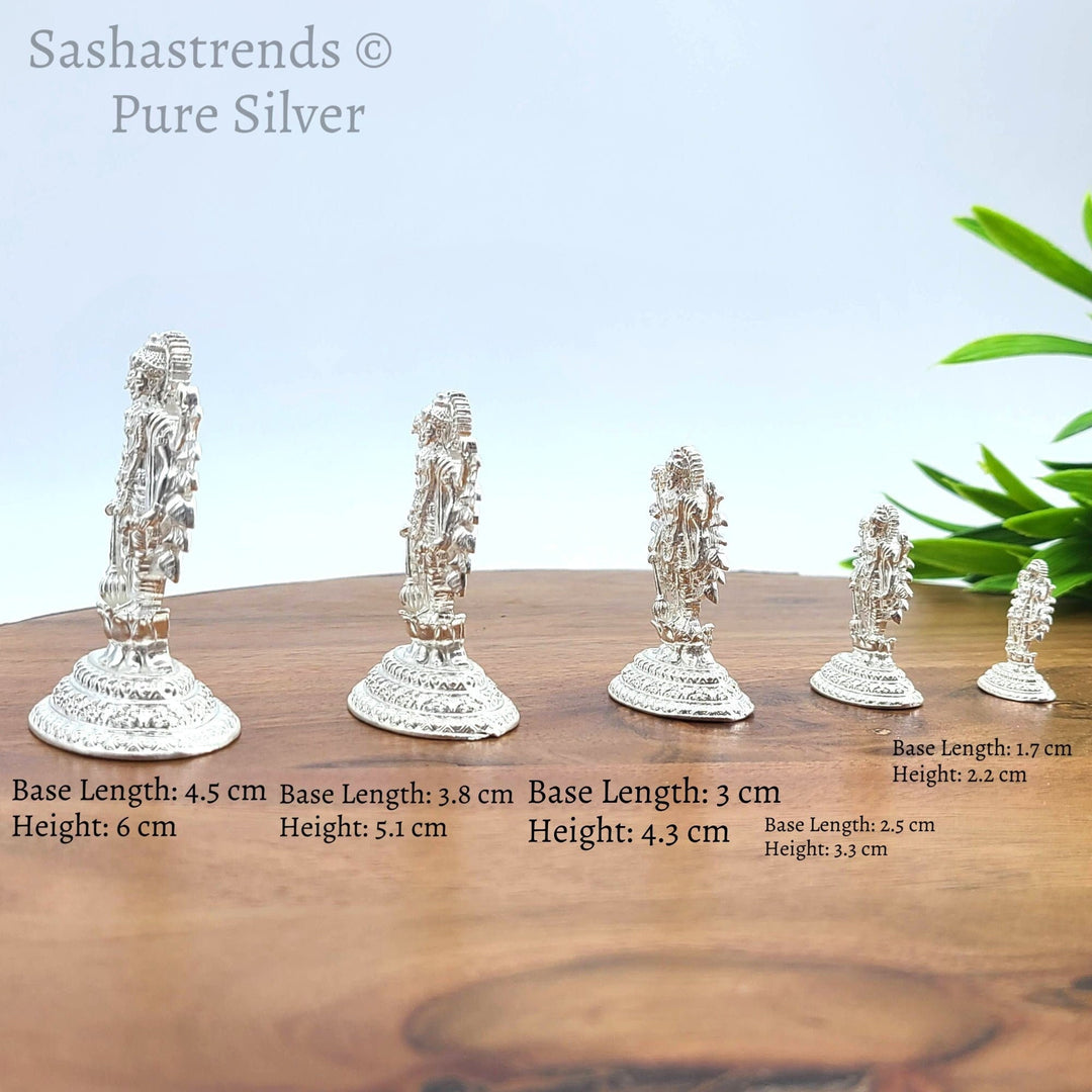 Silver god idol - Maha Vishnu idol - 925 silver gift items- pooja items for home, return gift for Navaratri & housewarming