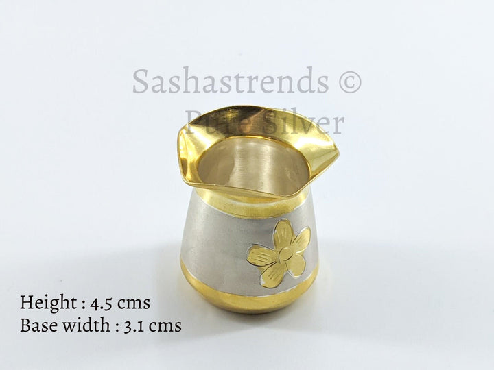 Pure silver indian traditional sombu/lota/cup- gift items- silver pooja items for home, return gift for navarathri, wedding and housewarming