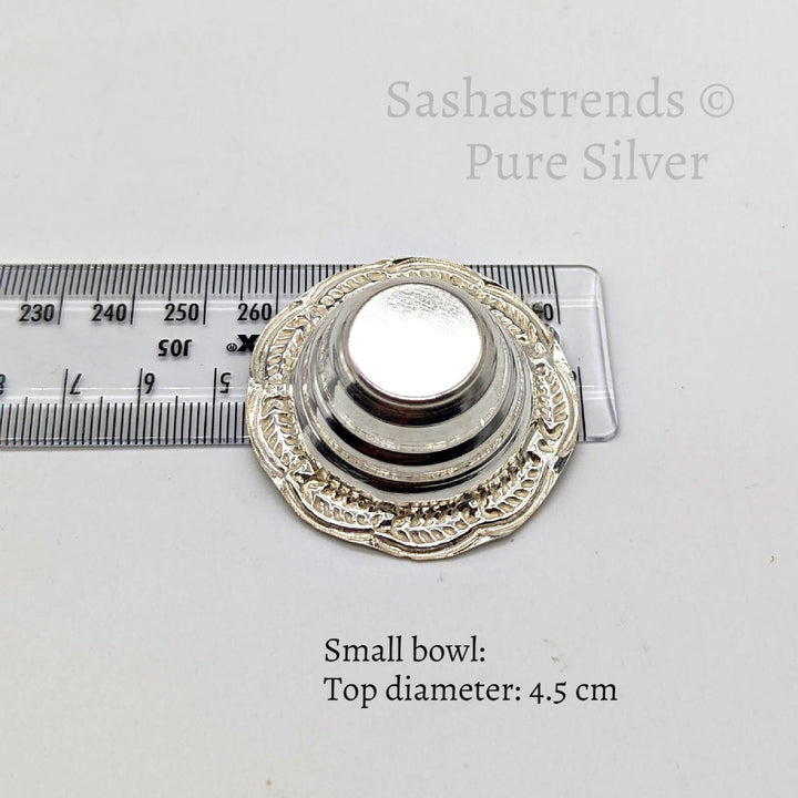 925 silver bowl - lightweight mini kumkum bowl-  Silver Pooja Items for Home, Return Gift for Navarathri, Wedding & Housewarming