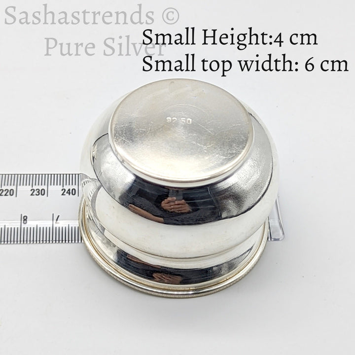 Pure silver bowl- Silver gift items- Silver Pooja Items for Home, Return Gift for Navarathri, Wedding, and Housewarming