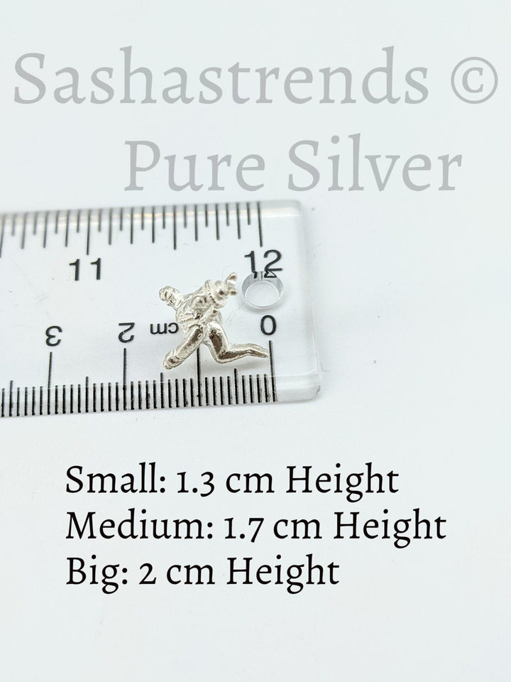 Mini Balakrishna with butter- Silver gift items- Silver Pooja Items for Home, Return Gift for Navarathri, Wedding and Housewarming