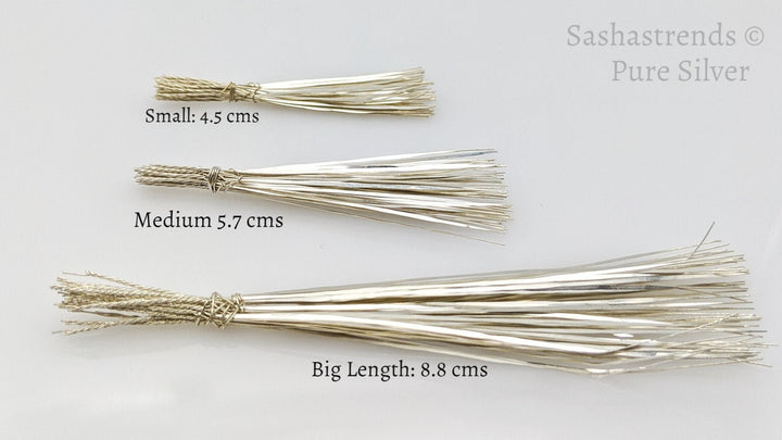 Pure silver durva grass/ garke/ arugampul/ garika-  grass for ganesha puja - puja item- pooja articles- pure silver