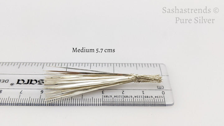 Pure silver durva grass/ garke/ arugampul/ garika-  grass for ganesha puja - puja item- pooja articles- pure silver
