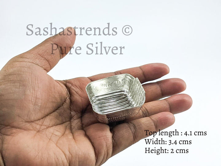Silver mini donne- pure silver gift items- silver pooja items for home, return gift for navarathri,wedding &housewarming