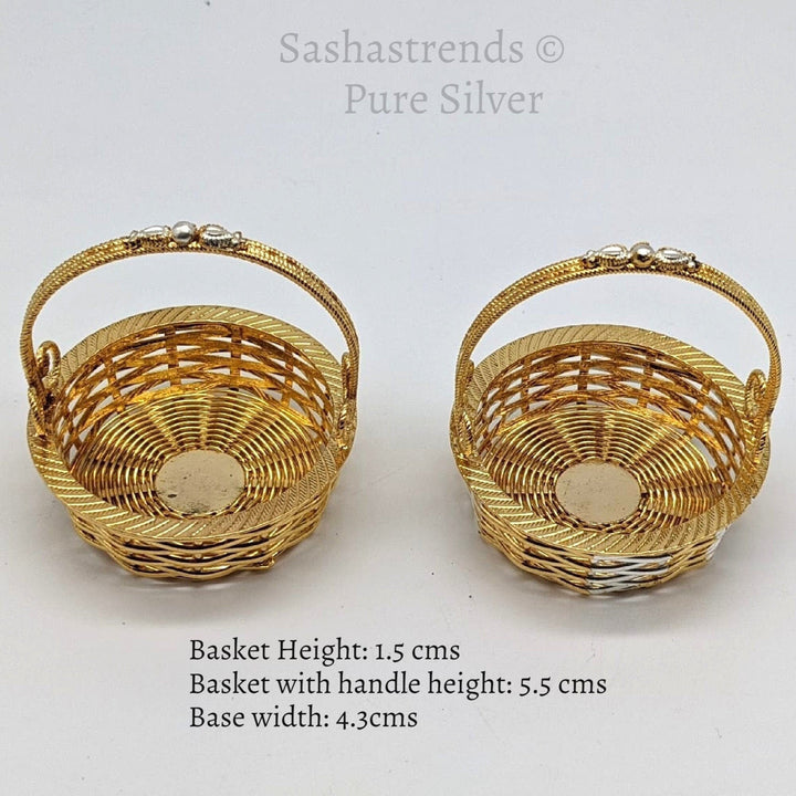 925 silver basket- silver mini basket-pure silver gift items- silver pooja items for home,return gift for navarathri, wedding & housewarming