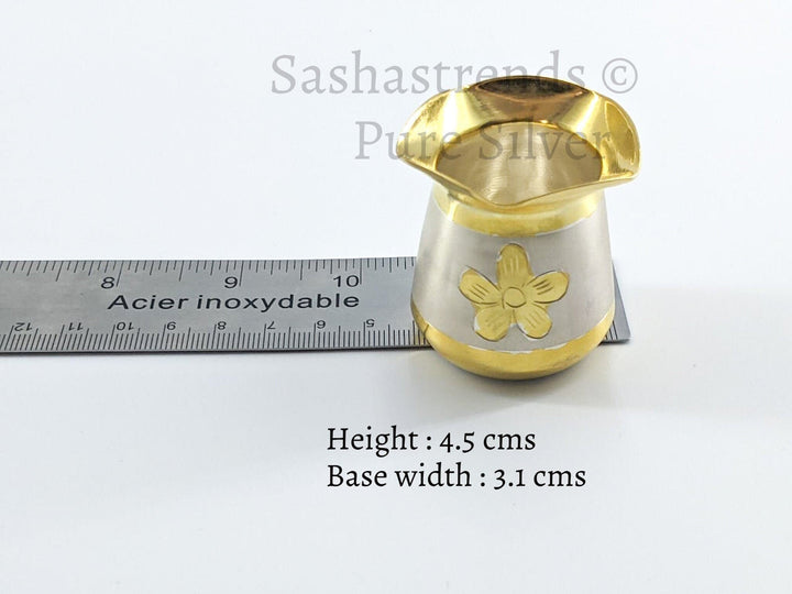 Pure silver indian traditional sombu/lota/cup- gift items- silver pooja items for home, return gift for navarathri, wedding and housewarming