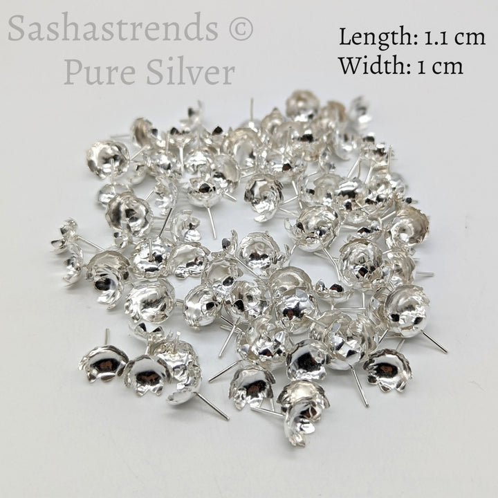 Silver 108 flowers silver finish - silver gift items- Hindu pooja item-return gift for navarathri- gift housewarming