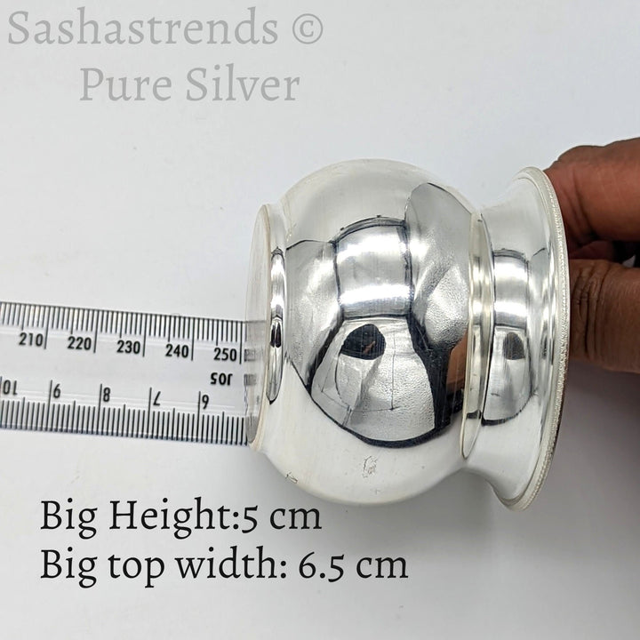 Pure silver bowl- Silver gift items- Silver Pooja Items for Home, Return Gift for Navarathri, Wedding, and Housewarming