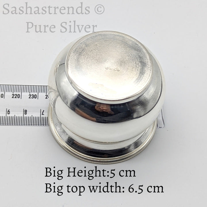 Pure silver bowl- Silver gift items- Silver Pooja Items for Home, Return Gift for Navarathri, Wedding, and Housewarming
