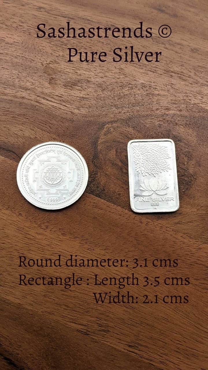999 silver coin 10-gram coin - pure silver gift items- pure silver items for home, return gift for navarathri, wedding and housewarming