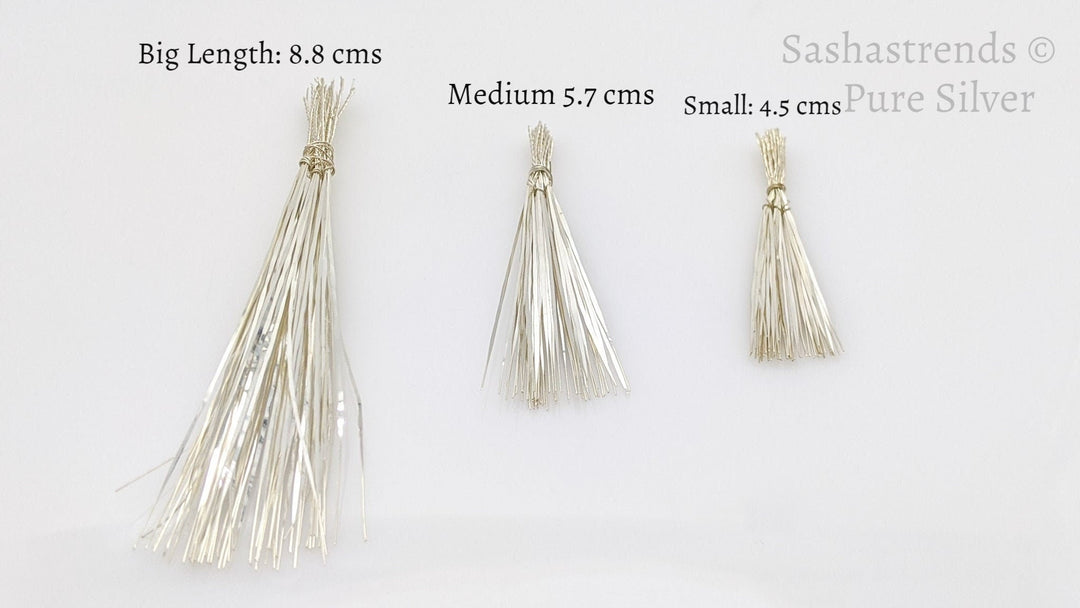 Pure silver durva grass/ garke/ arugampul/ garika-  grass for ganesha puja - puja item- pooja articles- pure silver
