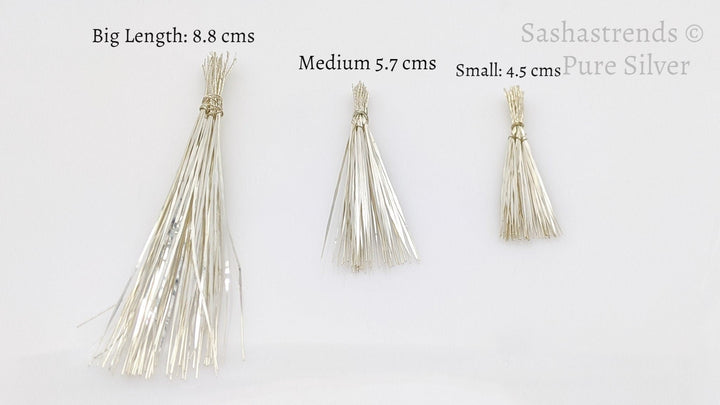 Pure silver durva grass/ garke/ arugampul/ garika-  grass for ganesha puja - puja item- pooja articles- pure silver